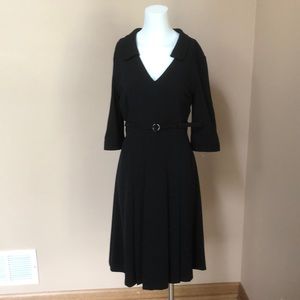 Tahari 3/4 sleeves black dress